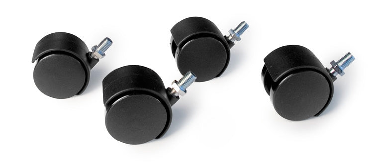 Prism Transport Castors — official manufacturer accessory image; range illustration.