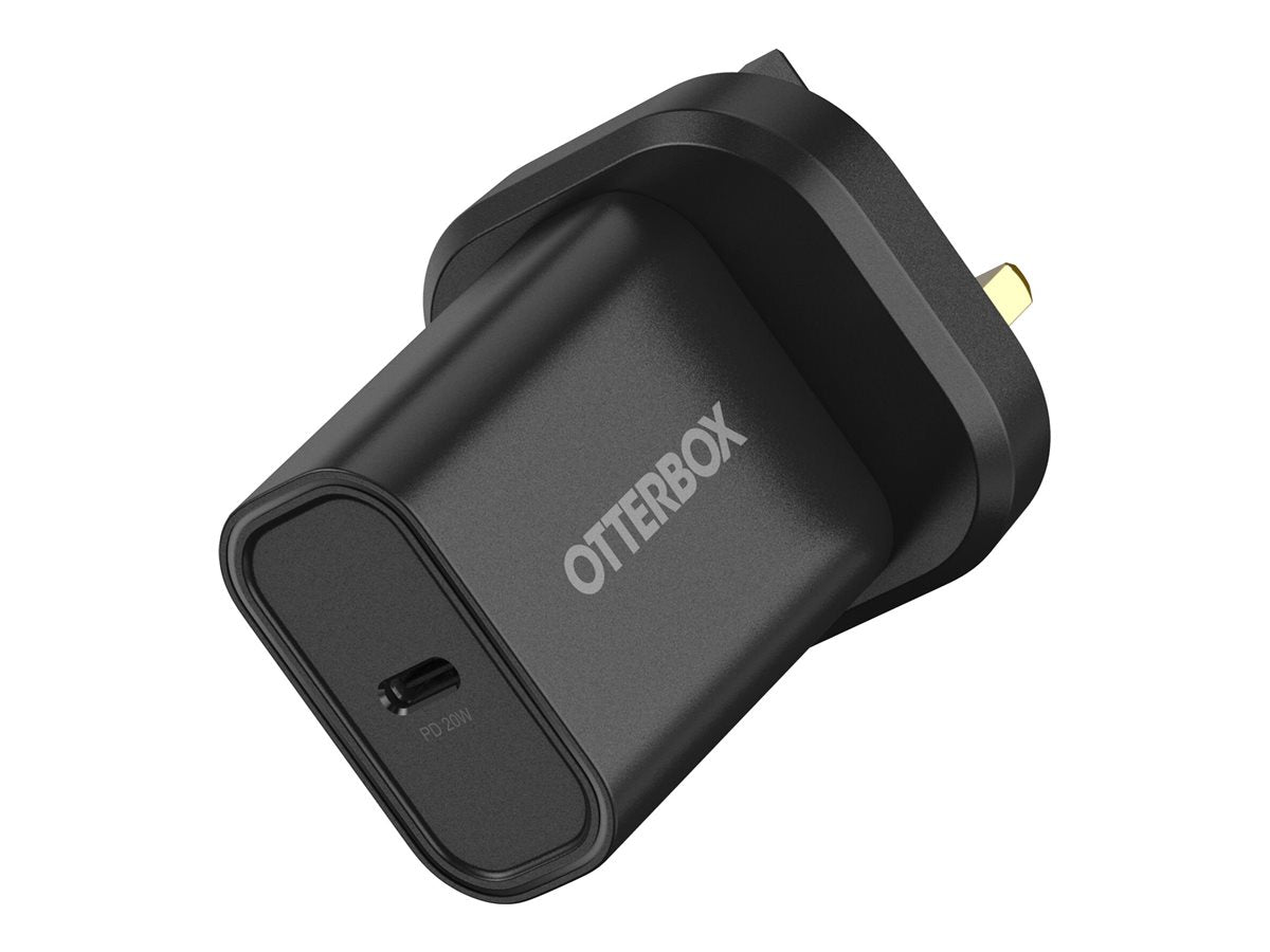OtterBox Standard USB-C 20W UK Wall Charger – Black
