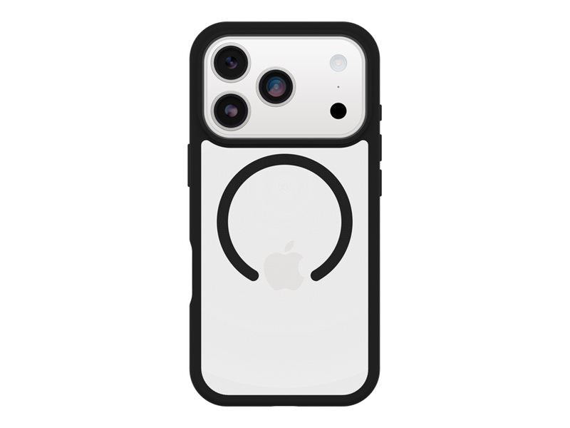 OtterBox React Series MagSafe Case for iPhone 17 Pro – Black Crystal (Clear/Black)
