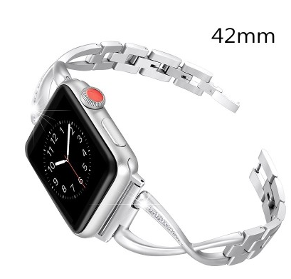 Diamond Stainless Steel Bracelet | Compatible with Apple Watch 38mm to 42mm