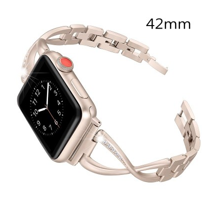 Diamond Stainless Steel Bracelet | Compatible with Apple Watch 38mm to 42mm