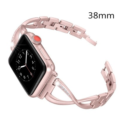Diamond Stainless Steel Bracelet | Compatible with Apple Watch 38mm to 42mm