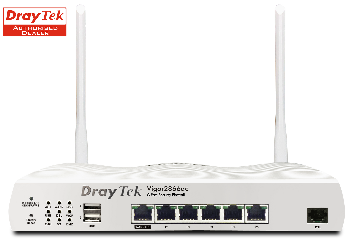 Draytek Vigor 2866ac VDSL, G.Fast Router, Firewall, Wi-Fi 5 Router