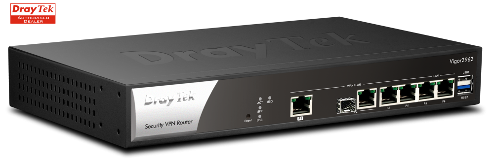 DrayTek Vigor 2962 Dual-WAN Load Balancing Firewall VPN Router | V2962-K