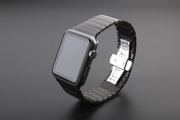 Luxury Stainless Steel Link Watch Strap | Compatible with Apple Watch 38mm to 42mm