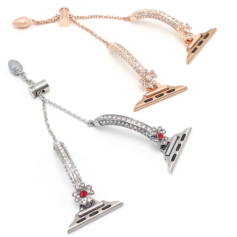 Clover Diamond Alloy Watch Bracelet | Compatible with Apple Watch 38mm to 45mm