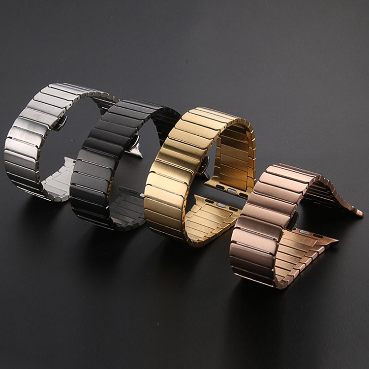 Luxury Stainless Steel Link Watch Strap | Compatible with Apple Watch 38mm to 42mm
