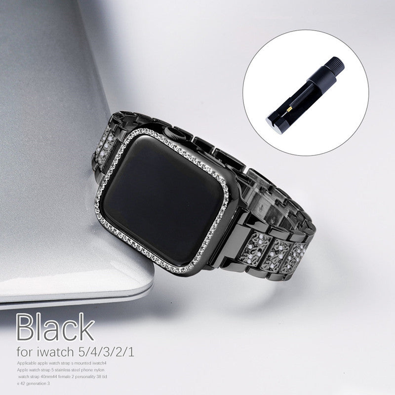 Three Bead Diamond Bracelet | Compatible with Apple Watch 38mm to 44mm