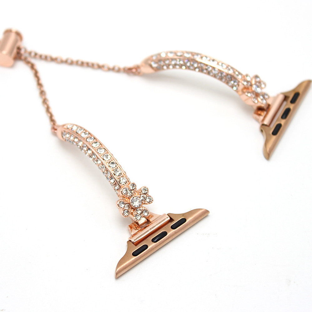 Clover Diamond Alloy Watch Bracelet | Compatible with Apple Watch 38mm to 45mm
