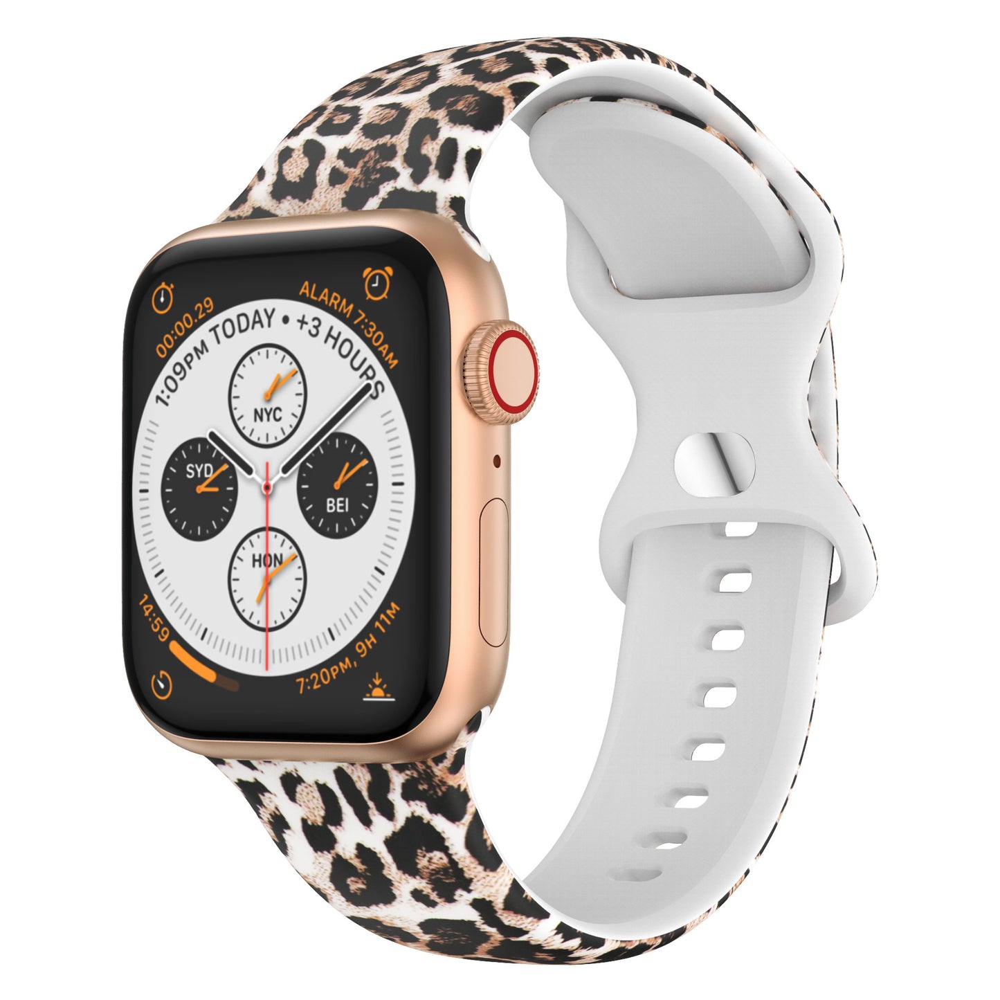Silicone 8 Buckle Strap | Compatible with Apple Watch 38mm to 42mm