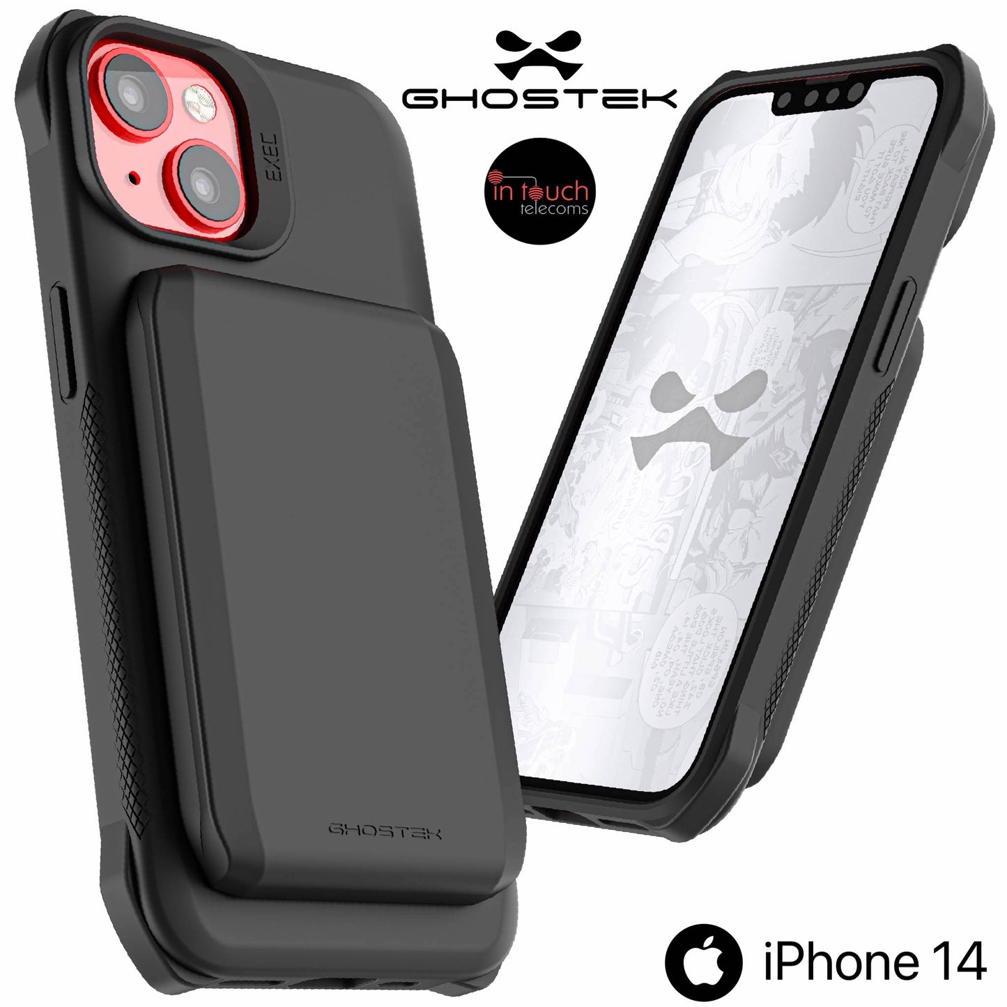 Ghostek Exec 6 Case for iPhone 14 Range | Military Grade | Black