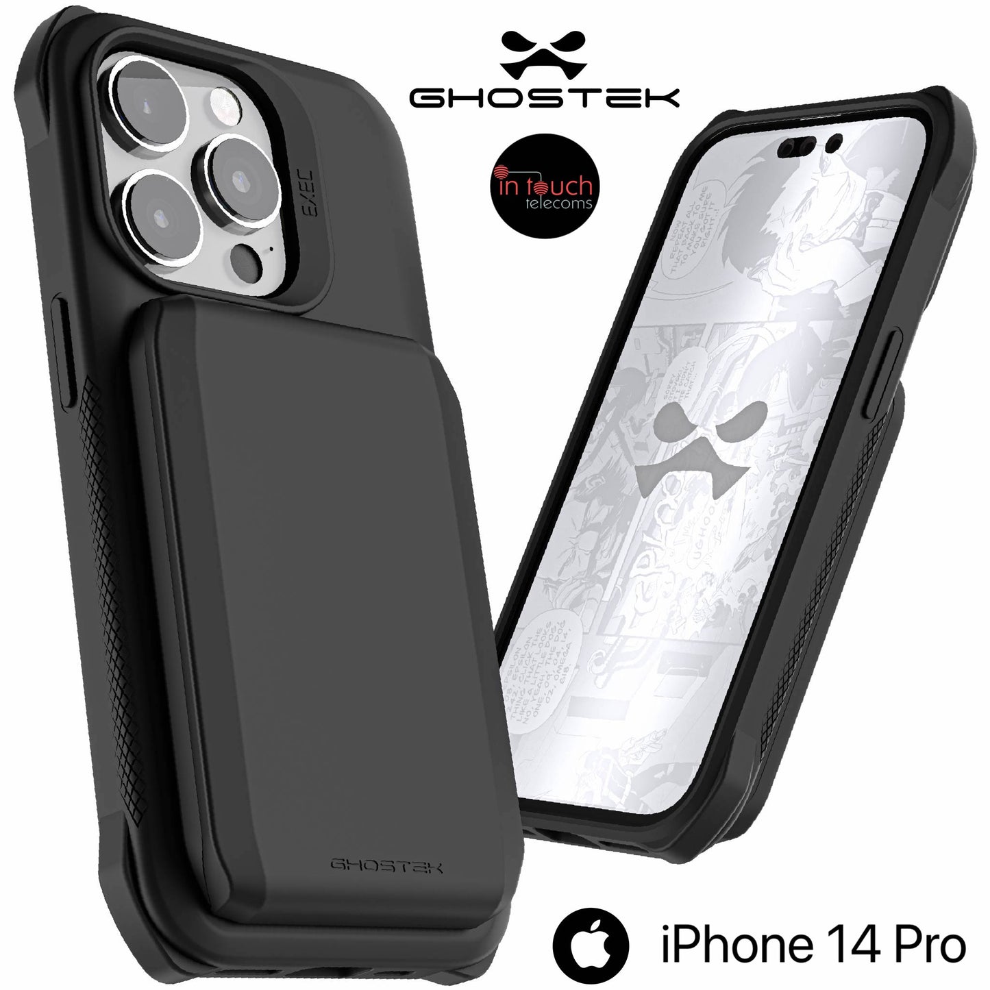 Ghostek Exec 6 Case for iPhone 14 Range | Military Grade | Black