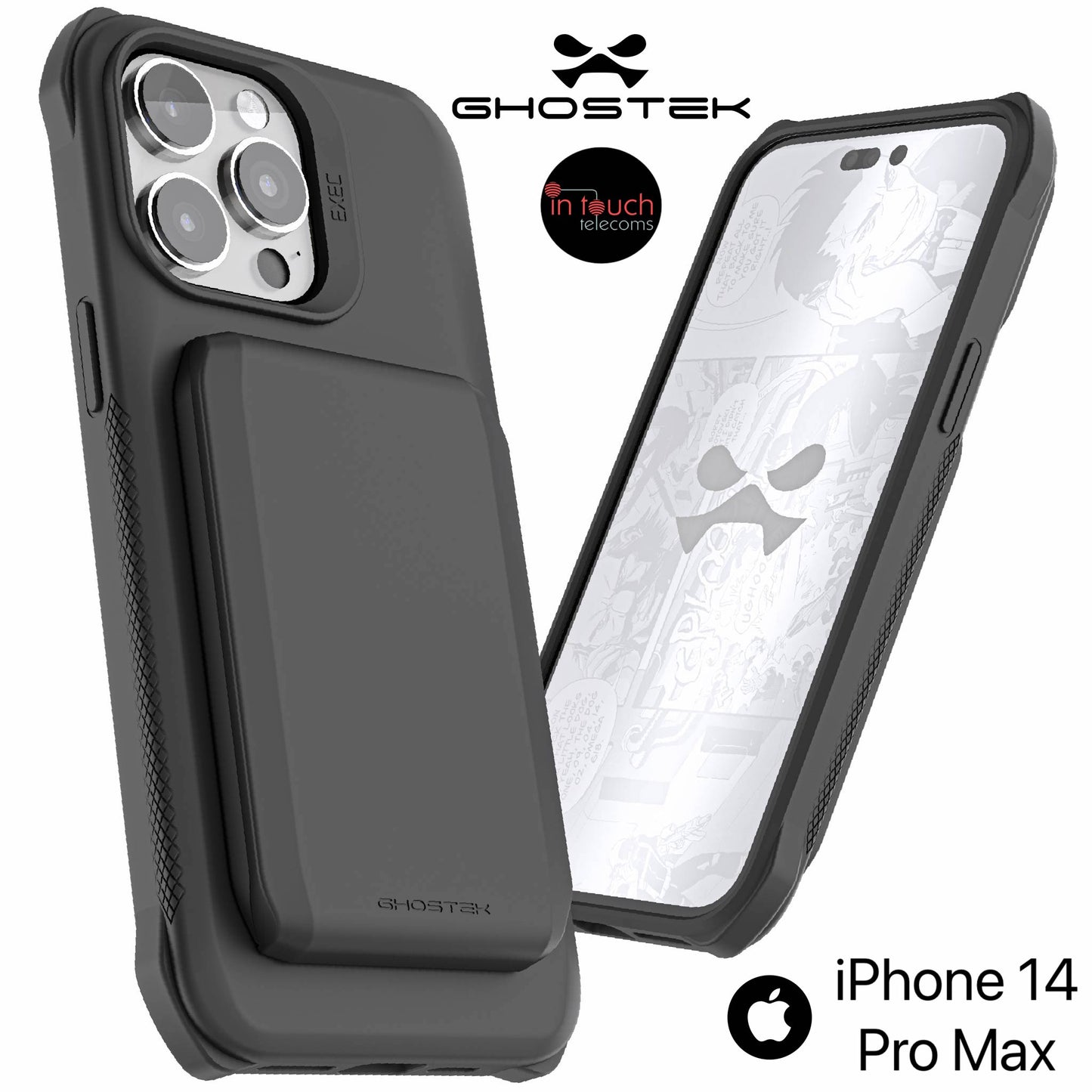 Ghostek Exec 6 Case for iPhone 14 Range | Military Grade | Black