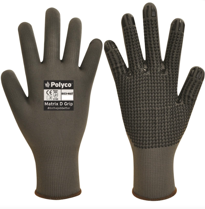 Matrix® D Grip (Grey) Gloves EN388 214X | 12 Pack