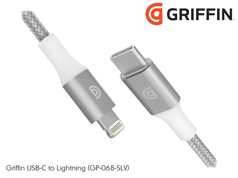 Griffin Premium 1.52m USB-C to Lightning MFi Cable | Silver