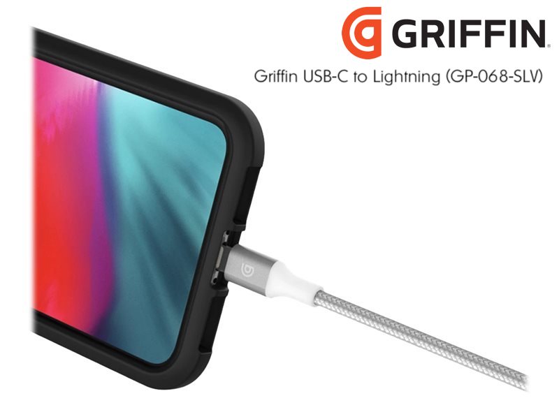 Griffin Premium 1.52m USB-C to Lightning MFi Cable | Silver