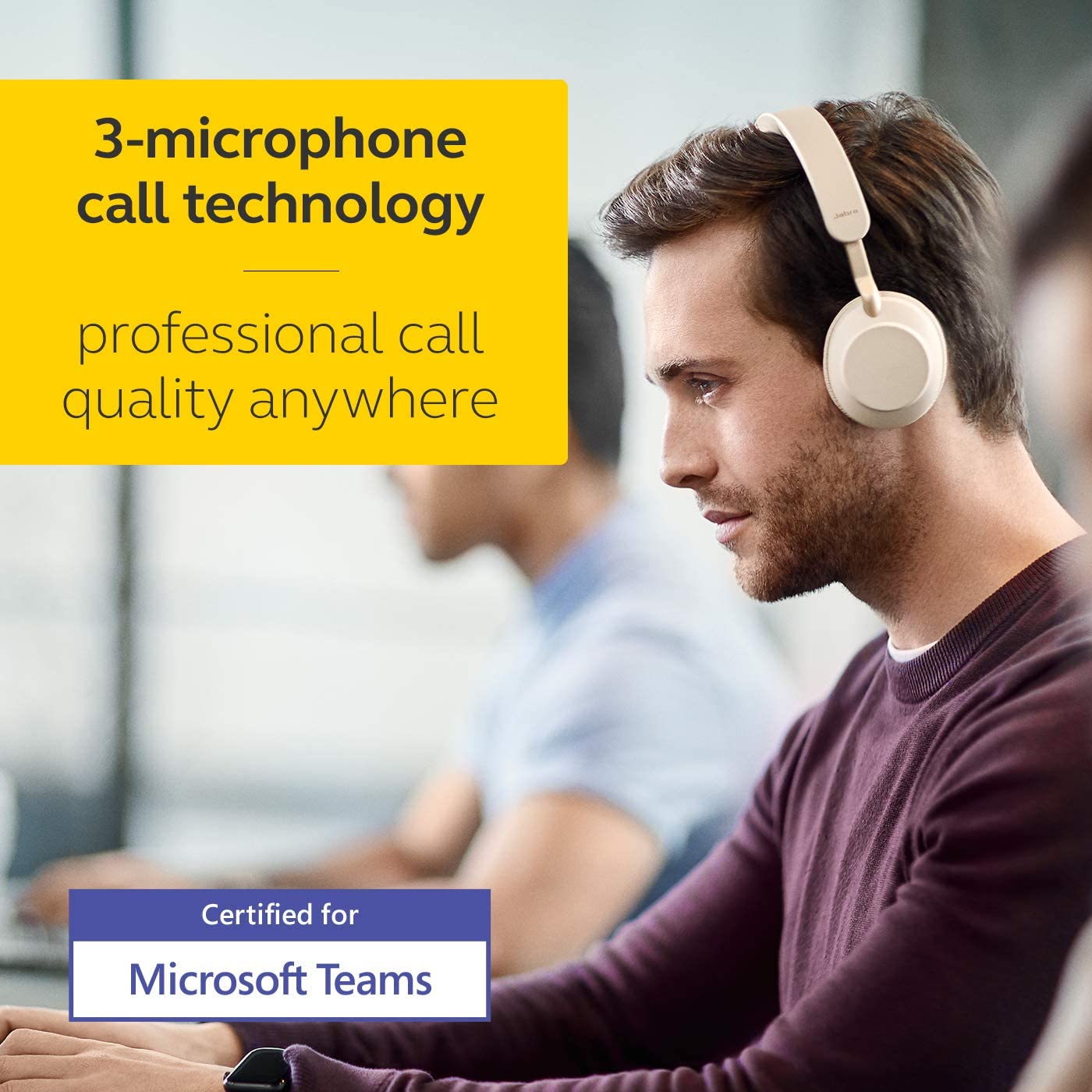 Jabra Evolve2 65 Wireless PC Headset USB-A Bluetooth | Microsoft Teams Certified