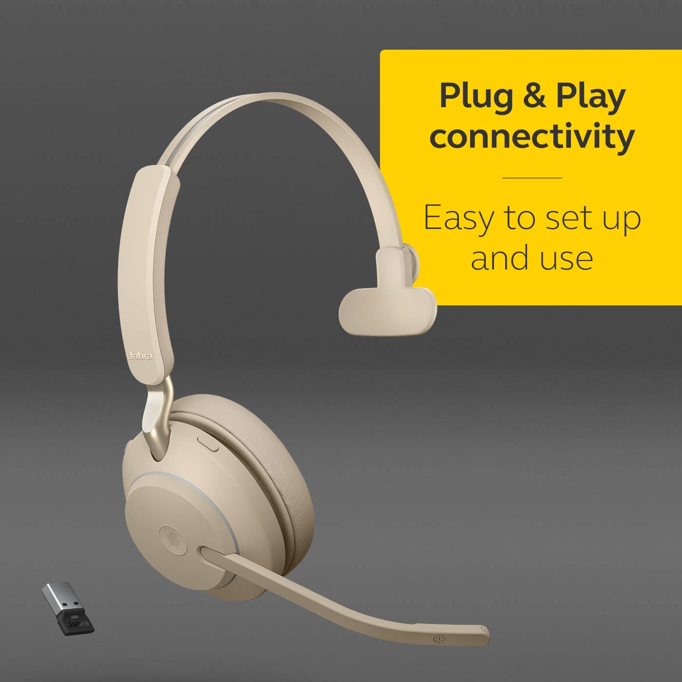 Jabra Evolve2 65 Wireless PC Headset USB-A Bluetooth | Microsoft Teams Certified