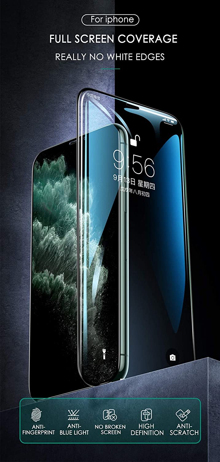 M8 Gadgets Tempered Glass for iPhone | Premium 5D Black