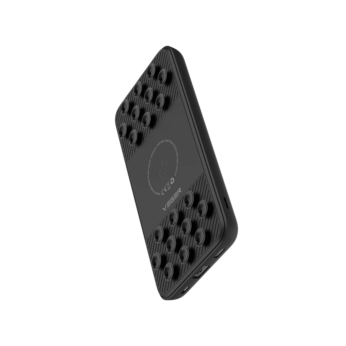 Monarch Wireless Energy Bar W10 Pro | Qi, 15W, 10,000mAh PowerBank,Suction Cups