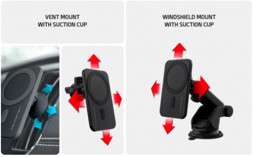 Ghostek NRGmount | iPhone Magnetic MagSafe Car Mount Charger