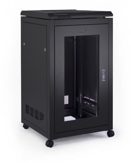 Prism 18U 600mm x 800mm PI Data Cabinet - Black/Grey | CAB1868