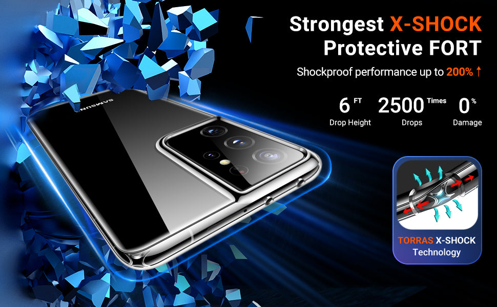 TORRAS Crystal Clear Samsung Galaxy S21, S21+, S21 Ultra | Military Grade