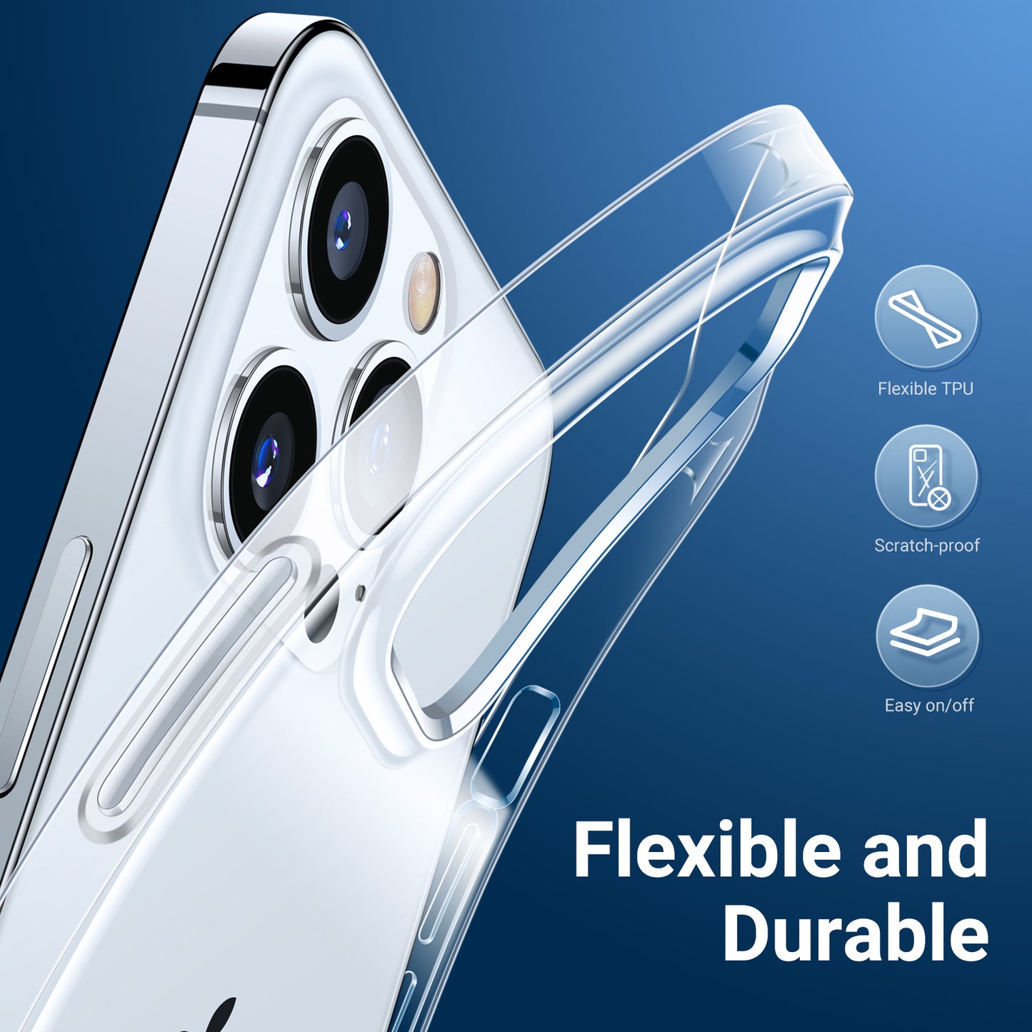 TORRAS Crystal Clear iPhone 13 | Military Grade Shockproof