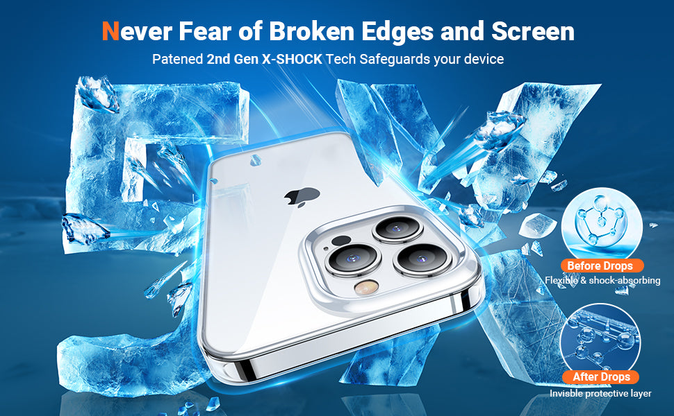 TORRAS Crystal Clear iPhone 13 | Military Grade Shockproof