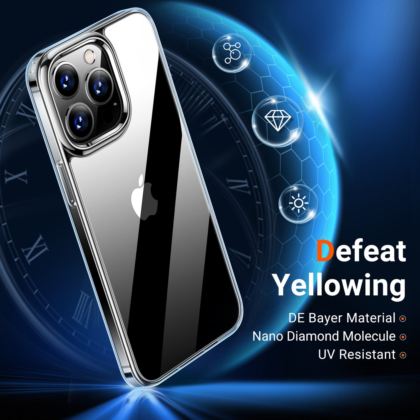 TORRAS Diamond Clear for iPhone 13 | Military Grade