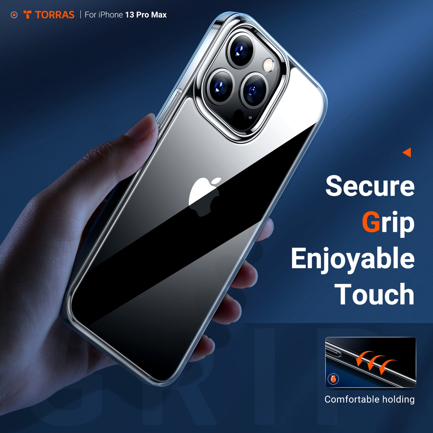 TORRAS Diamond Clear for iPhone 13 | Military Grade
