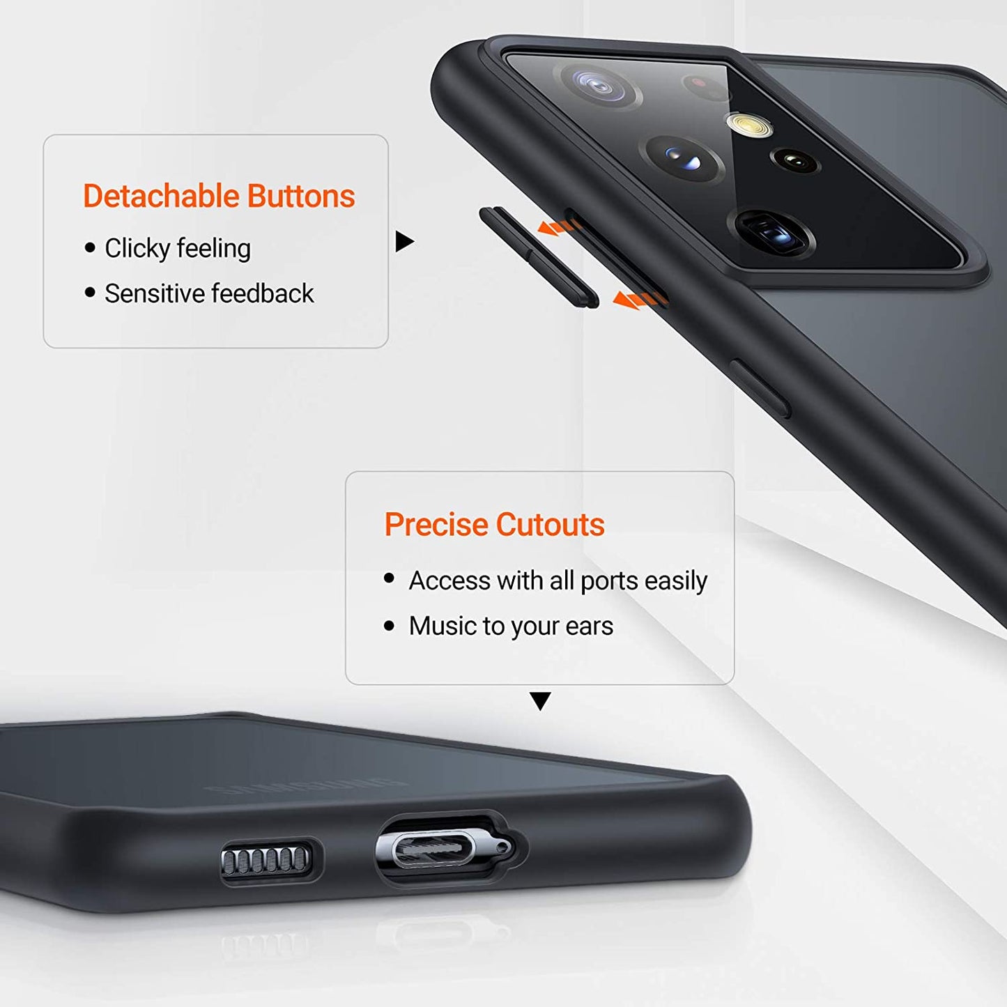 TORRAS Guardian for Samsung Galaxy S21, S21+, S21 Ultra | Military Grade Shockproof