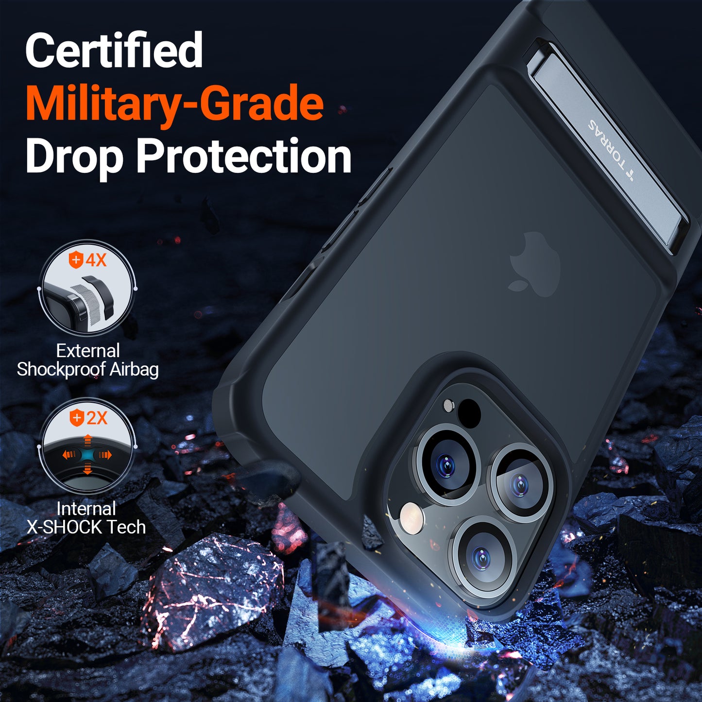 TORRAS MarsClimber for iPhone 13 | Military Grade Shockproof