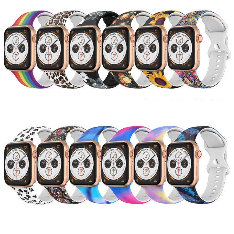 Silicone 8 Buckle Strap | Compatible with Apple Watch 38mm to 42mm