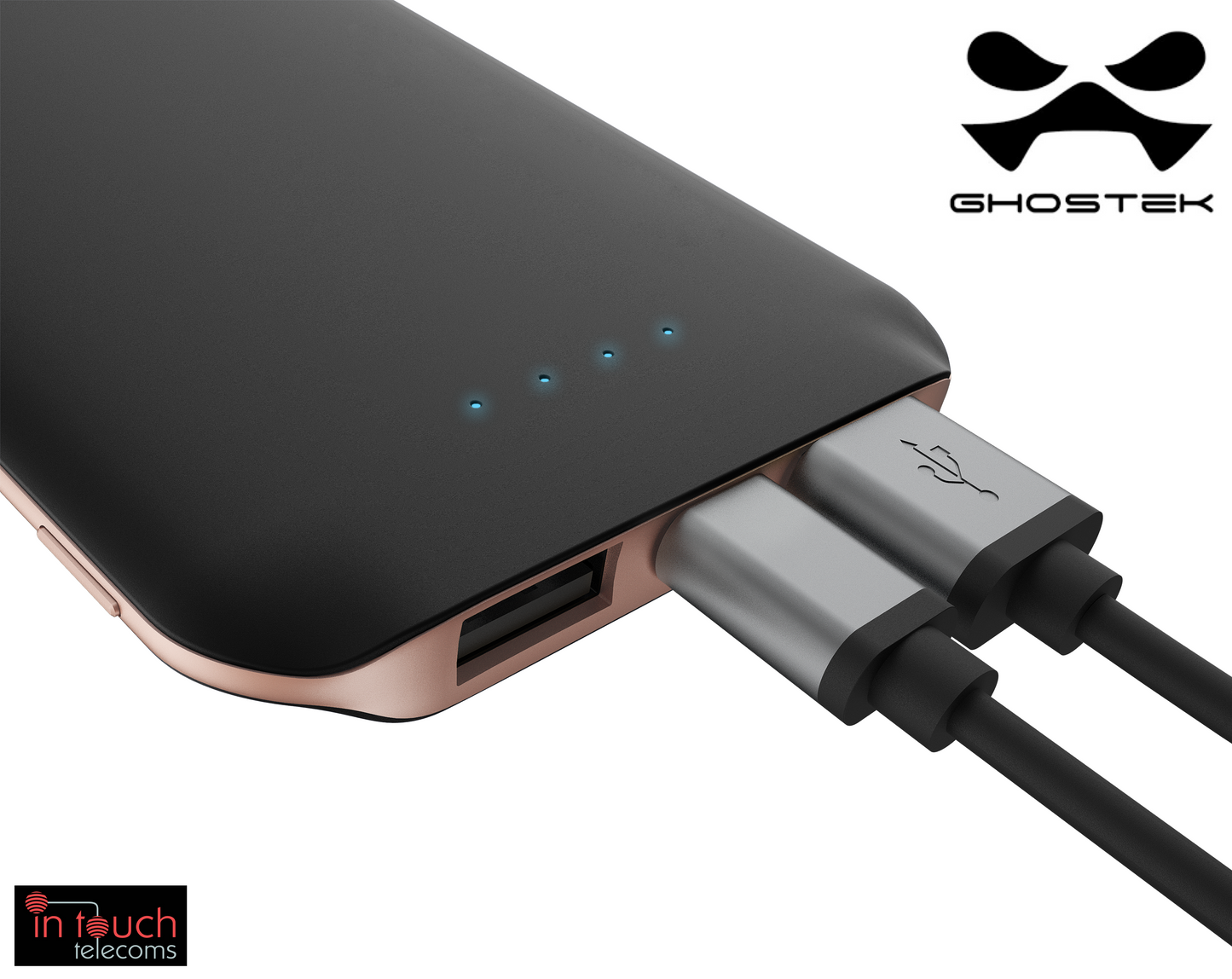 Ghostek NRGpak Fast Charge Power Bank - Rose Gold | Dual Output 5000mAh Capacity