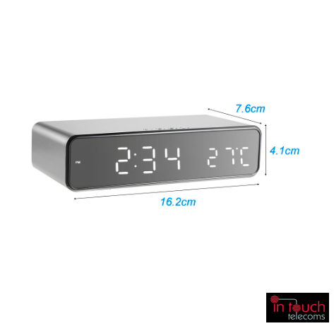 LED Digital Alarm Clock with Wireless QI Charger | Samsung / iPhone