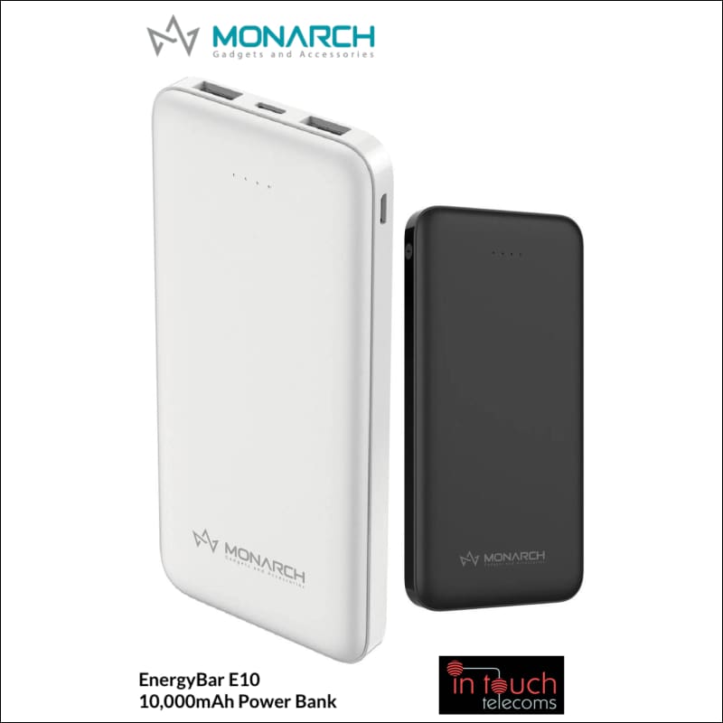 Monarch EnergyBar E10 Power Bank 10000mAh Capacity | Fast Charge