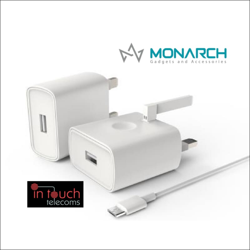 skør pålægge Ansigt opad Monarch Gadgets Fast 5V 2A Micro USB Home Charger with 1m Micro USB Ca –  InTouchTelecoms