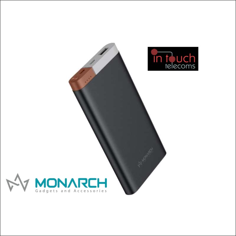 Monarch Gadgets Metal Power Bank with Dual Output 10000mAh Capacity