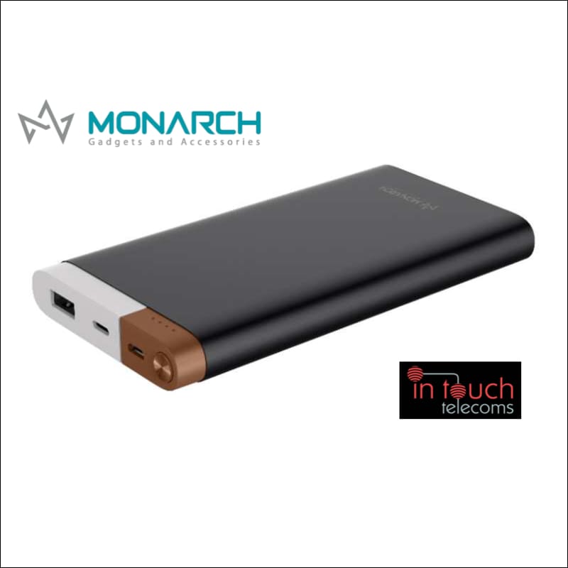 Monarch Gadgets Metal Power Bank with Dual Output 10000mAh Capacity