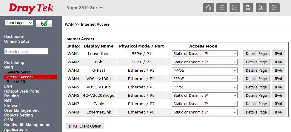 DrayTek Vigor 3910 Multi-WAN Internet Gateway Router | UK Version