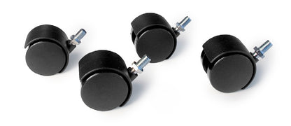 Prism Transport Castors — official manufacturer accessory image; range illustration.