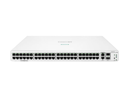 HPE Networking Instant On 1960 JL808A#ACC non-PoE switch, front view showing 48 Gigabit ports and four 10GbE uplinks