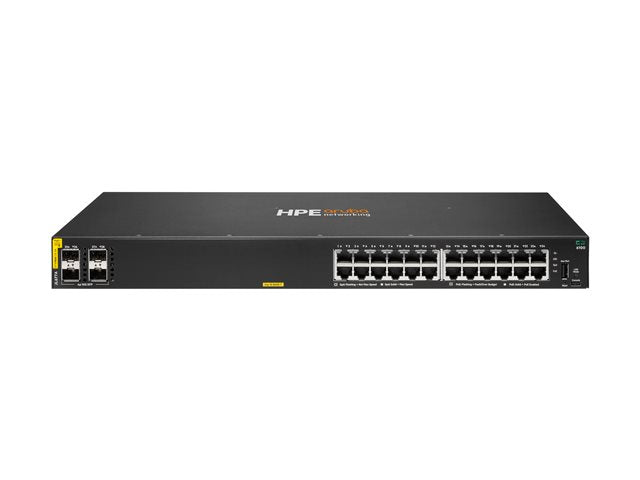 HPE Aruba Networking CX 6100 24G Class4 PoE 4SFP+ 370W Switch — product view 2
