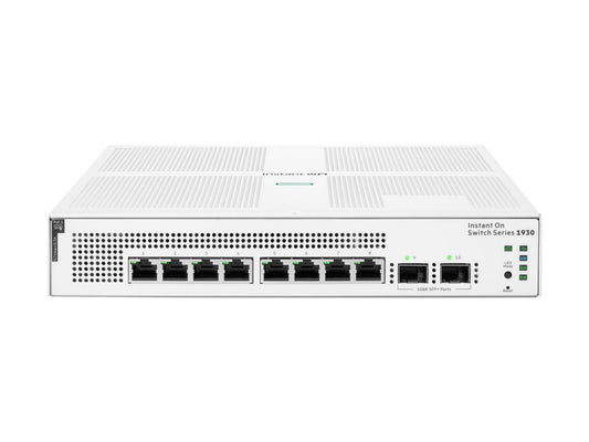 HPE Networking Instant On Switch 8p Gigabit CL4 PoE 2p SFP 124W 1930 — front view