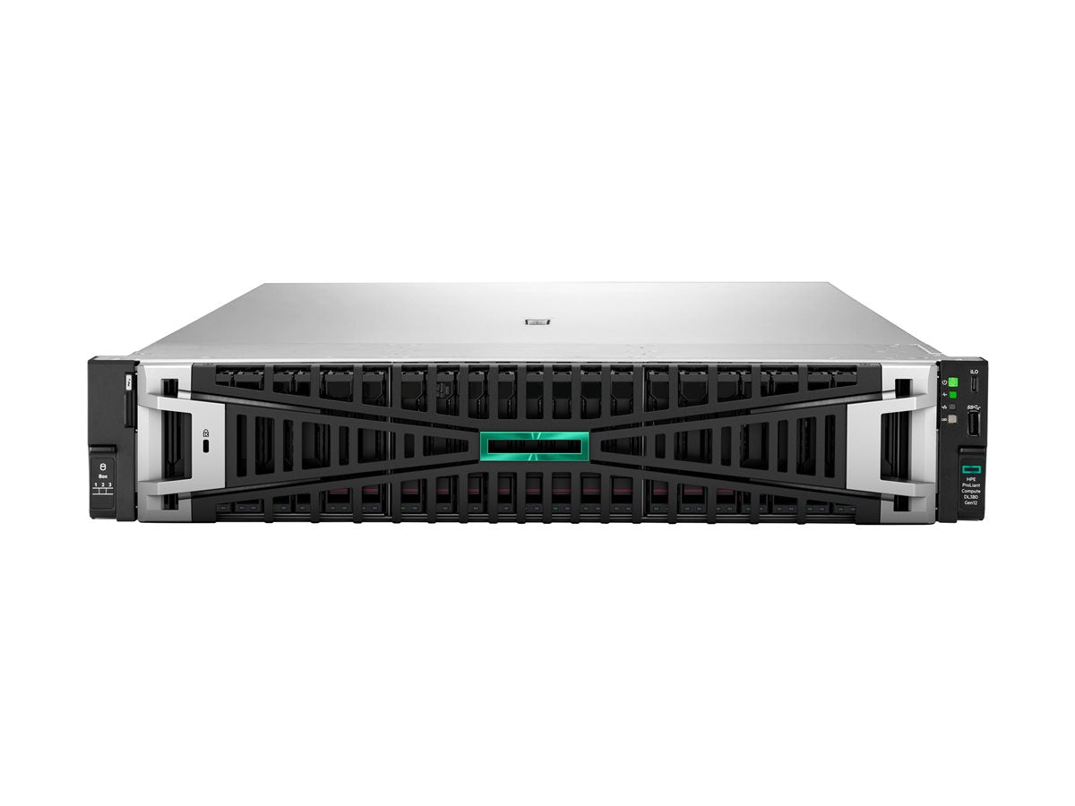 HPE ProLiant Compute DL380 Gen12 6515P 1P 2x32GB-R 8SFF MR408i-o 2x480GB SSD 2x1000W PS EU Server — front view