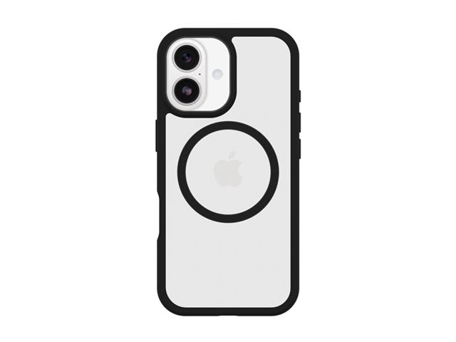 OtterBox React Series MagSafe Case for iPhone 17 – Black Crystal (Clear/Black)