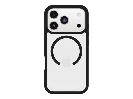 OtterBox React Series MagSafe Case for iPhone 17 Pro – Black Crystal (Clear/Black)