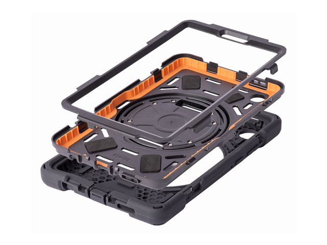 Black Techair Xventur TAXSGA043 case for Galaxy Tab A11 – Exploded view of protective layers