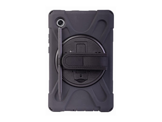 Black Techair Xventur TAXSGA043HS Galaxy Tab A11 case – Rear view with hand strap